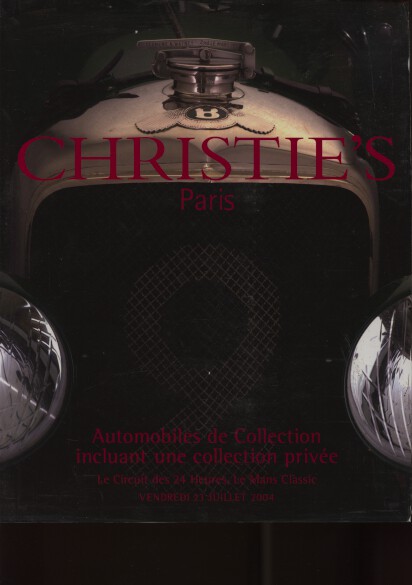 Christies 2004 Collectors Motor Cars, Private Collection