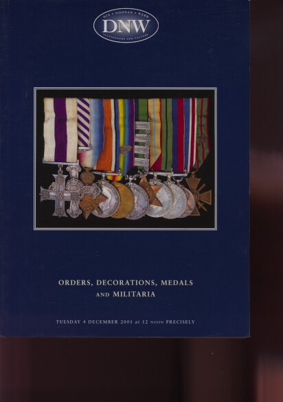 DNW 2001 Orders, Decorations, Medals & Militaria