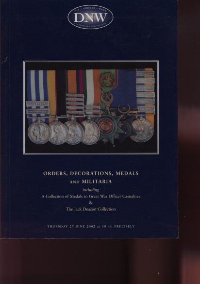 DNW June 2002 Orders, Decorations, Medals & Militaria