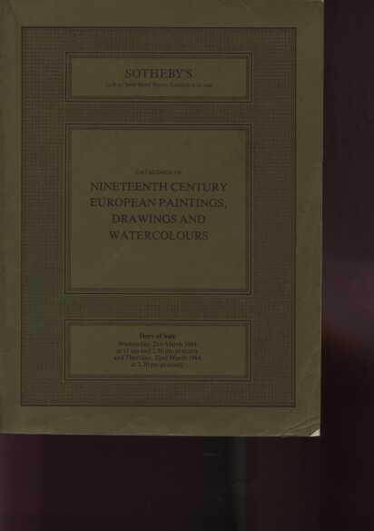 Sothebys 1984 19th Century European Paintings and Drawings