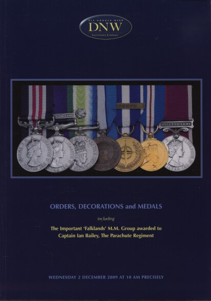 DNW 2009 Orders, Decorations & Medals & Falklands