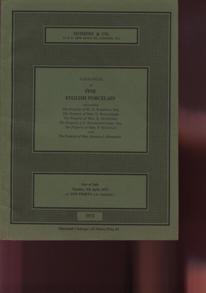 Sothebys 1973 Fine English Porcelain (Digital only)