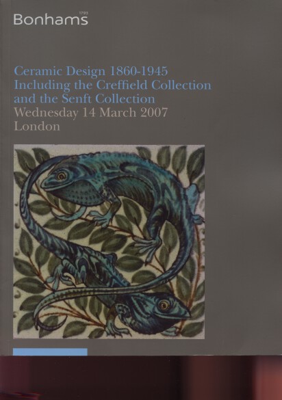 Bonhams 2007 Creffield Collection Tiles Morton, Ceramic Design