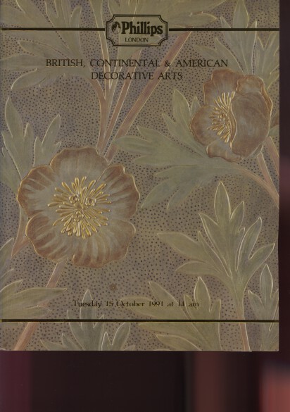 Phillips 1991 British Continental & American Decorative Arts - Click Image to Close