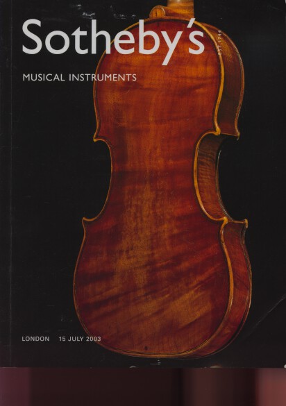 Sothebys July 2003 Musical Instruments
