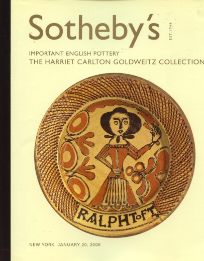 Sothebys 2006 Goldweitz Collection Important English Pottery