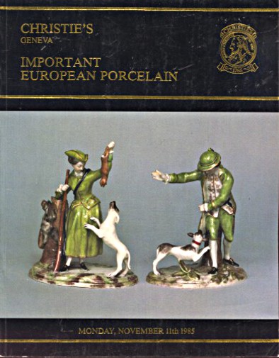 Christies 1985 Important European Porcelain