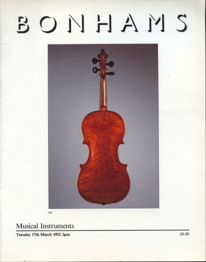 Bonhams March 1992 Musical Instruments