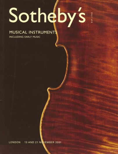 Sothebys 2001 Musical Instruments & Early Music
