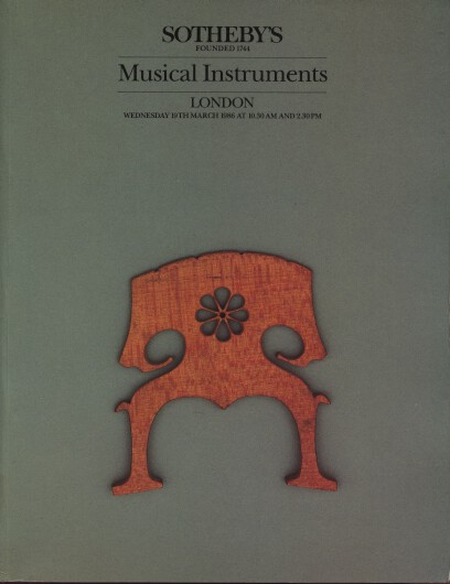 Sothebys March 1986 Musical Instruments