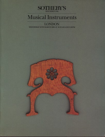 Sothebys March 1986 Musical Instruments