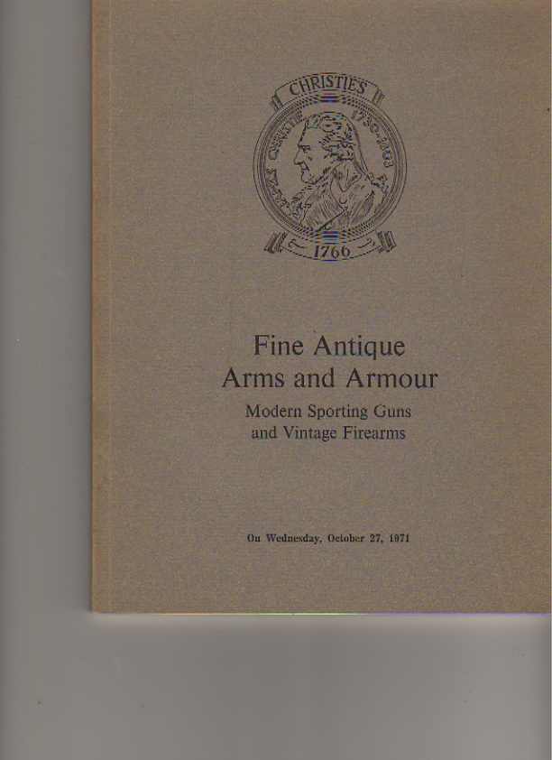 Christies 1971 Fine Antique Arms & Armour, Modern Sporting Guns