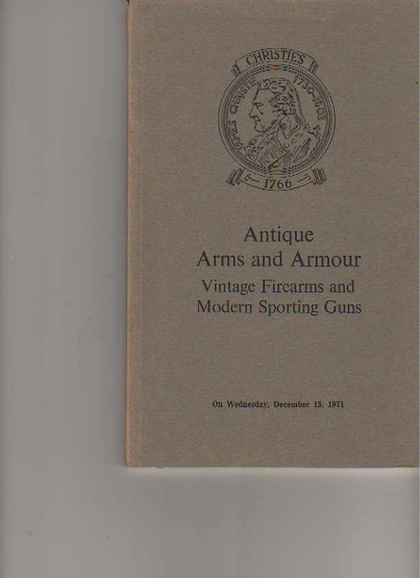 Christies December 1971 Antique Arms and Armour, Modern Sporting Guns