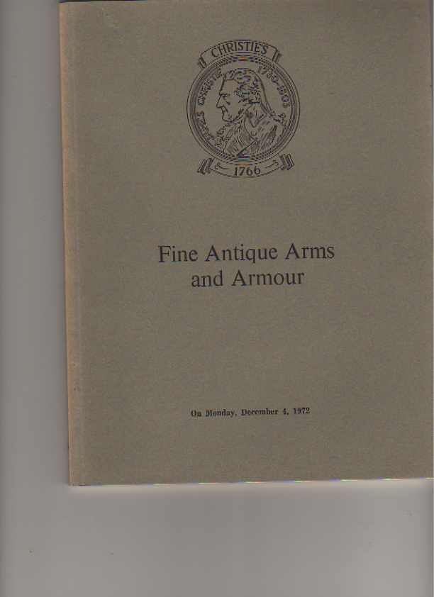 Christies 1972 Fine Antique Arms and Armour