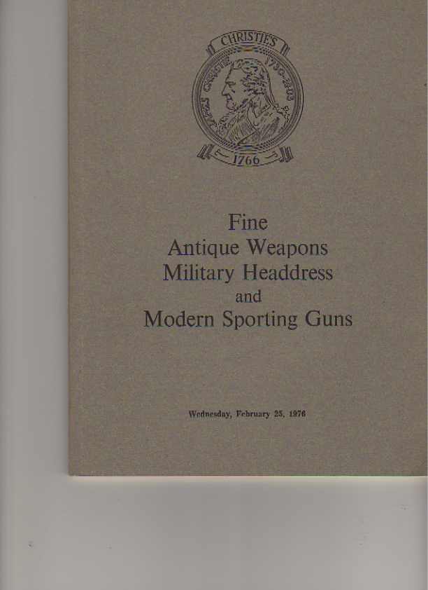 Christies 1976 Fine Antique Weapons, Sporting Guns