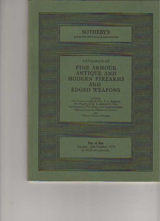 Sothebys Oct 1976 Fine Armour Antique & Modern Firearms (Digital only)