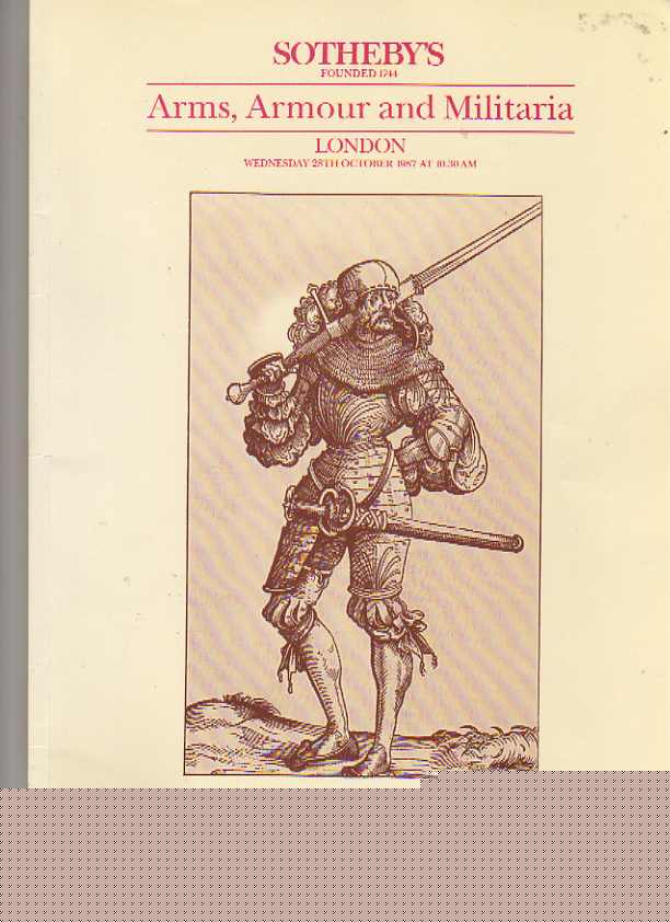 Sothebys 1987 Arms Armour & Militaria
