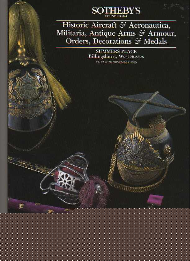 Sothebys 1995 Aircraft, Aeronautica, Arms, Armour, medals