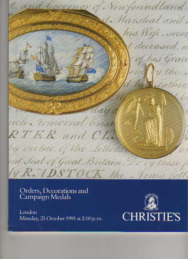 Christies 1991 Orders, Decorations & Campaign Medals