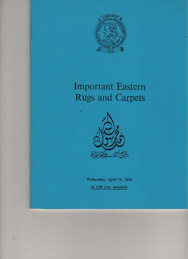 Christies April 1976 Important Eastern Rugs & Carpets