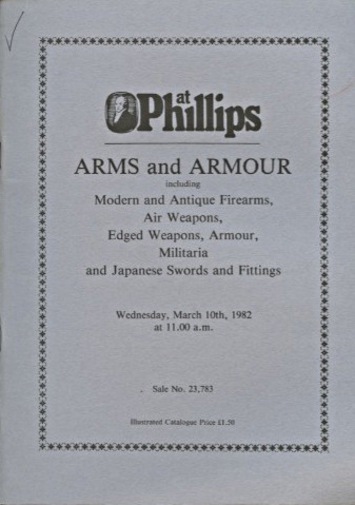 Phillips March 1982 Edged Weapons, Antique & Modern Firearms etc
