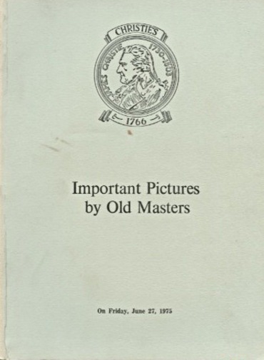 Christies June 1975 Important Pictures by Old Masters