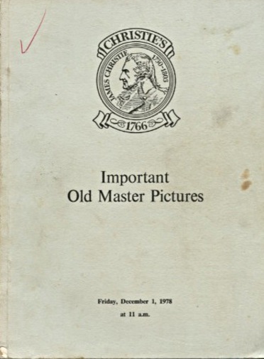 Christies 1978 Important Old Master Pictures