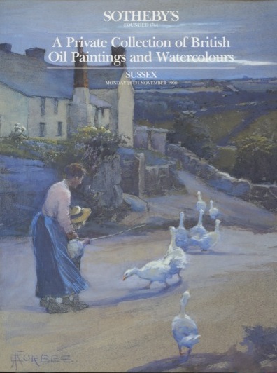 Sothebys 1990 Collection of British Oil Paintings & Watercolours