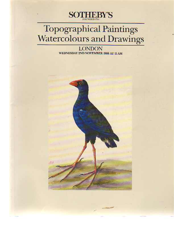 Sothebys 1988 Topographical Paintings, Watercolours & Drawings
