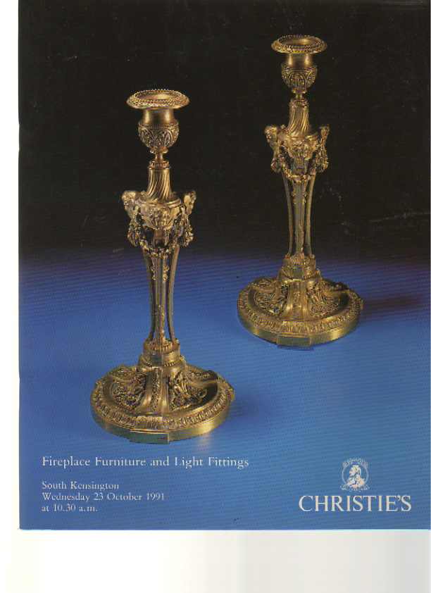 Christies 1991 Fireplace Furniture & Light Fittings - Click Image to Close