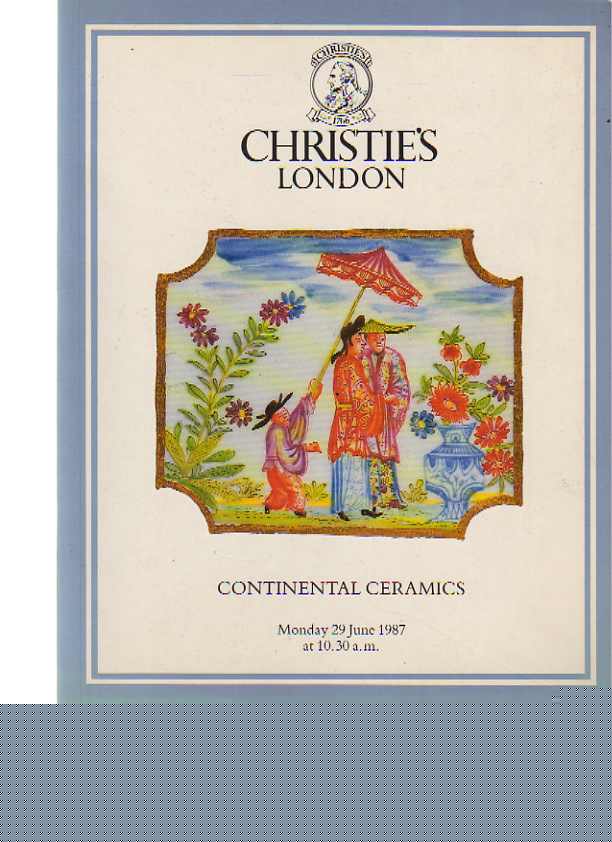 Christies June 1987 Continental Ceramics