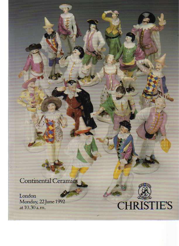 Christies June 1992 Continental Ceramics