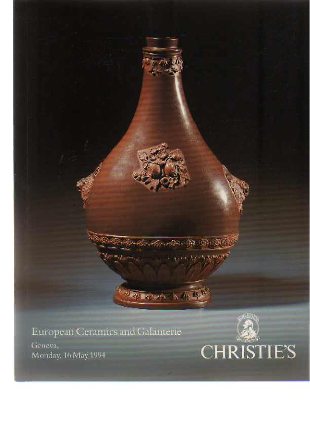 Christies 1994 European ceramics and Galanterie - Click Image to Close