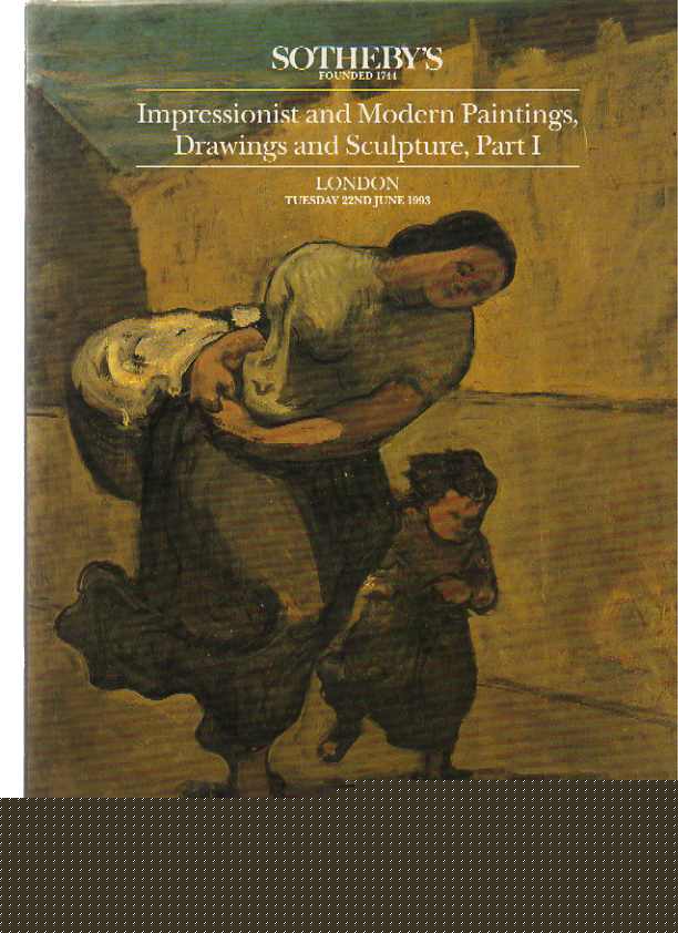 Sothebys 1993 Impressionist & Modern Paintings, Drawings Part I