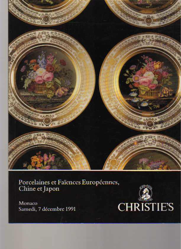 Christies 1991 Porcelaines et Faiences Europeennes Chine, Japon