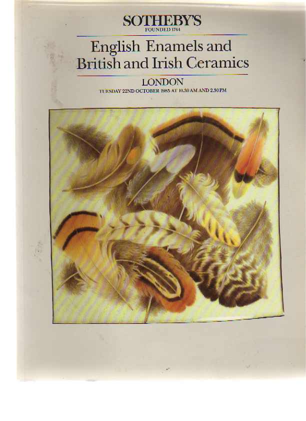 Sothebys 1985 English Enamels & British & Irish Ceramics - Click Image to Close