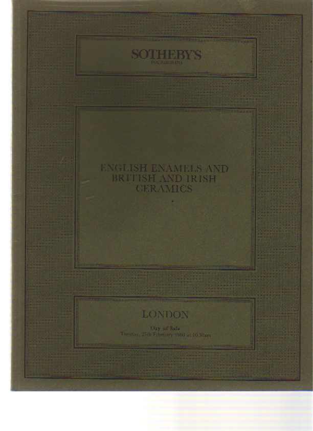 Sothebys 1986 English Enamels & British & Irish Ceramics (Digital only)