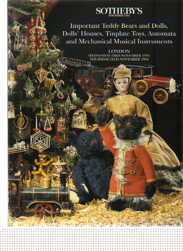 Sothebys 1994 Important Teddy Bears, Dolls, Toys (Digital only)