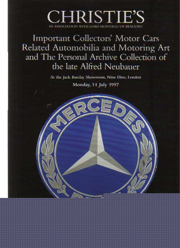 Christies 1997 Neubauer Archive and Cars
