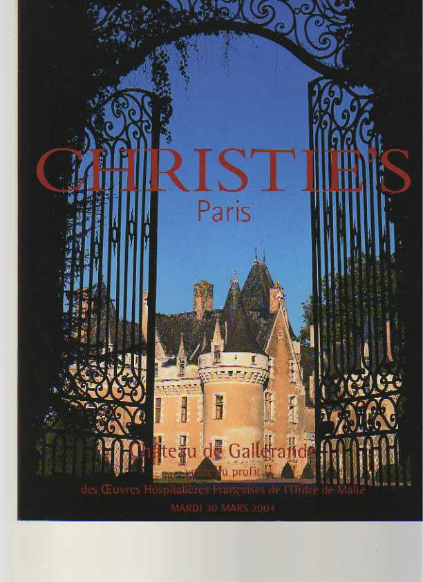 Christies 2004 Contents of Chateau de Gallerande