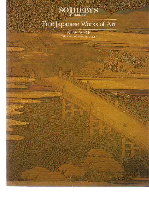 Sothebys November 1987 Fine Japanese Works of Art