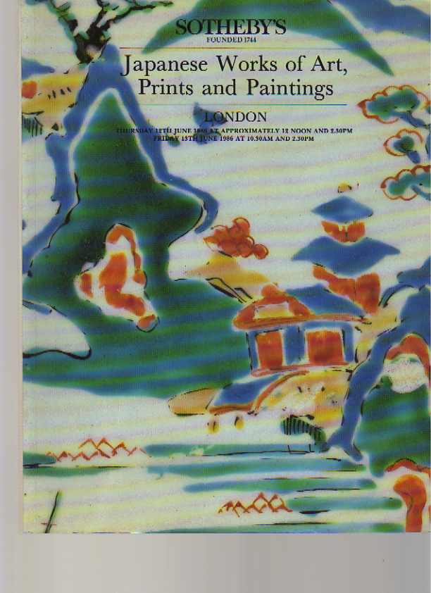 Sothebys 1986 Japanese Works of Art, Prints, Paintings