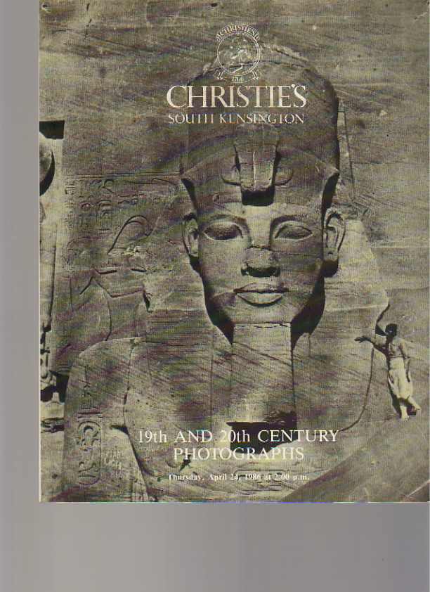 Christies April 1986 19th & 20th Century Photographs