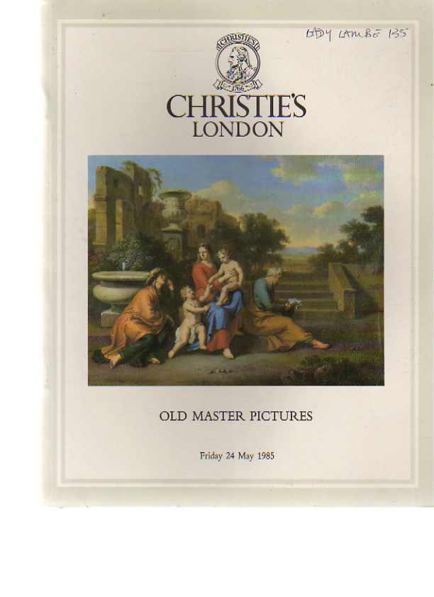 Christies May 1985 Old Master Pictures - Click Image to Close