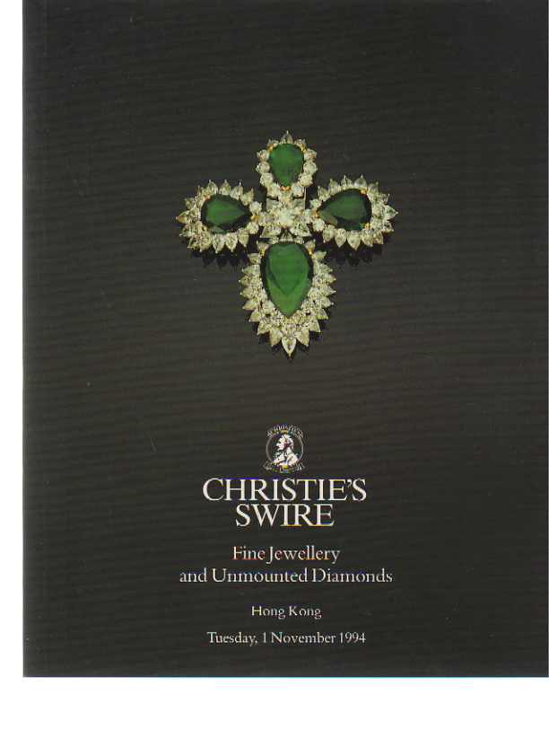 Christies 1994 Fine Jewellery and Unmounted Diamonds