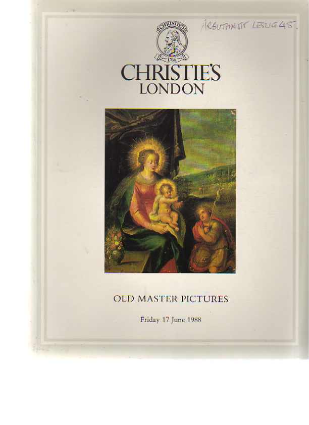 Christies June 1988 Old Master Pictures