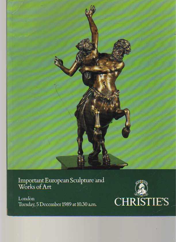 Christies 1989 Important European Sculpture, Works of Art