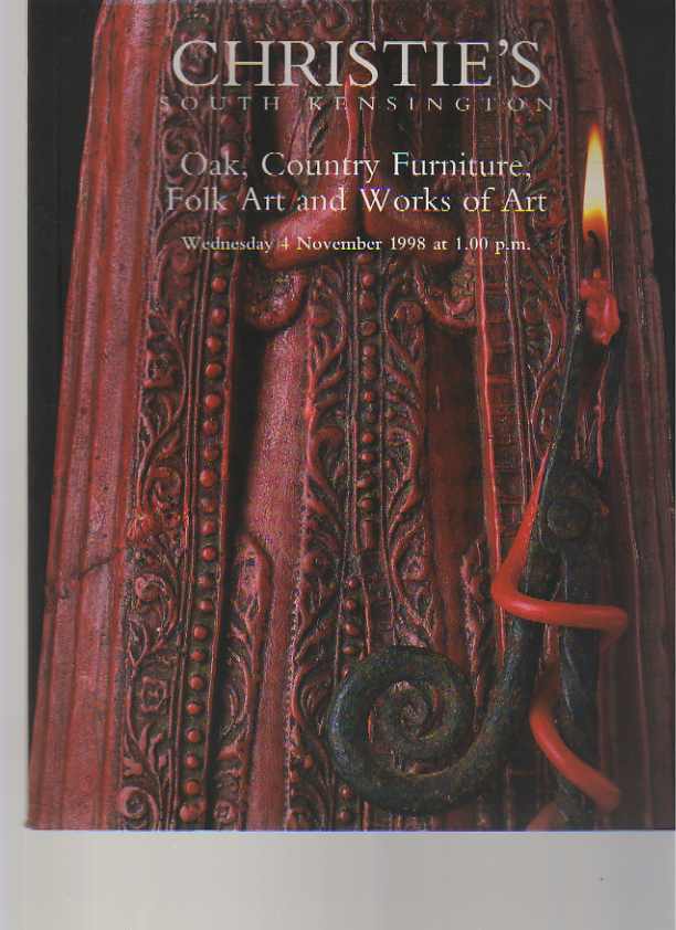 Christies November 1998 Oak, Country Furniture, Folk Art - Click Image to Close