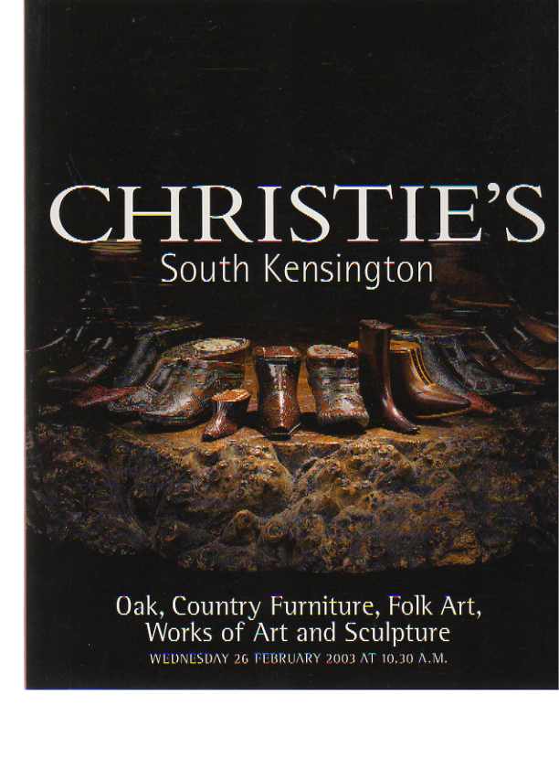 Christies 2003 Oak, Country Furniture, Folk Art, Sculpture