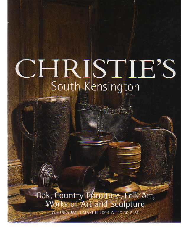 Christies 2004 Early Oak Furniture, Folk art, Sculpture
